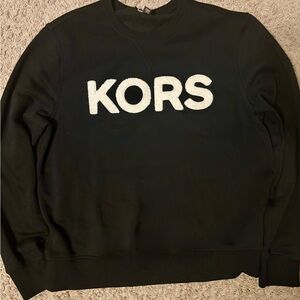 Michael Kors Black Crewneck Sweater with White Logo